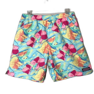 Vineyard Vines Chappy Trunks Mens medium Blue Multi Floral Board shorts swim